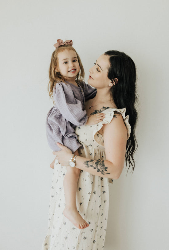 Lilac Puff Sleeve Dress