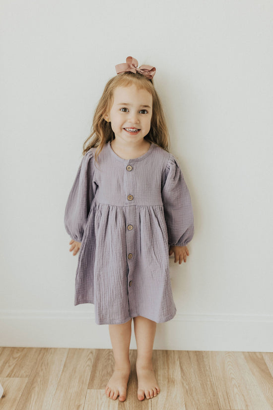 Lilac Puff Sleeve Dress