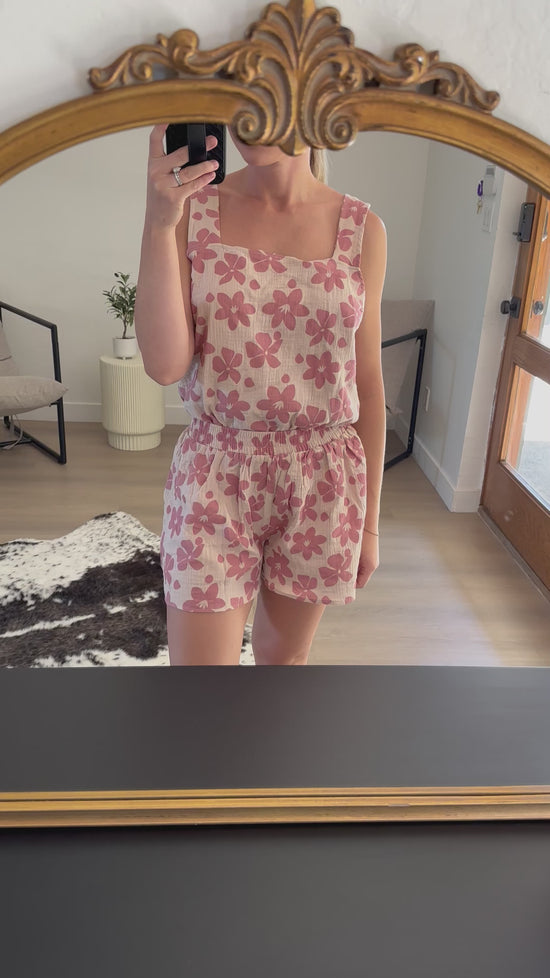 Mauve Floral Set